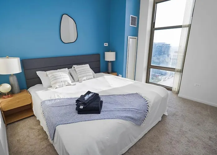 Apartamento 29th Floor 2br Grant Park With Balcony, Gym Chicago